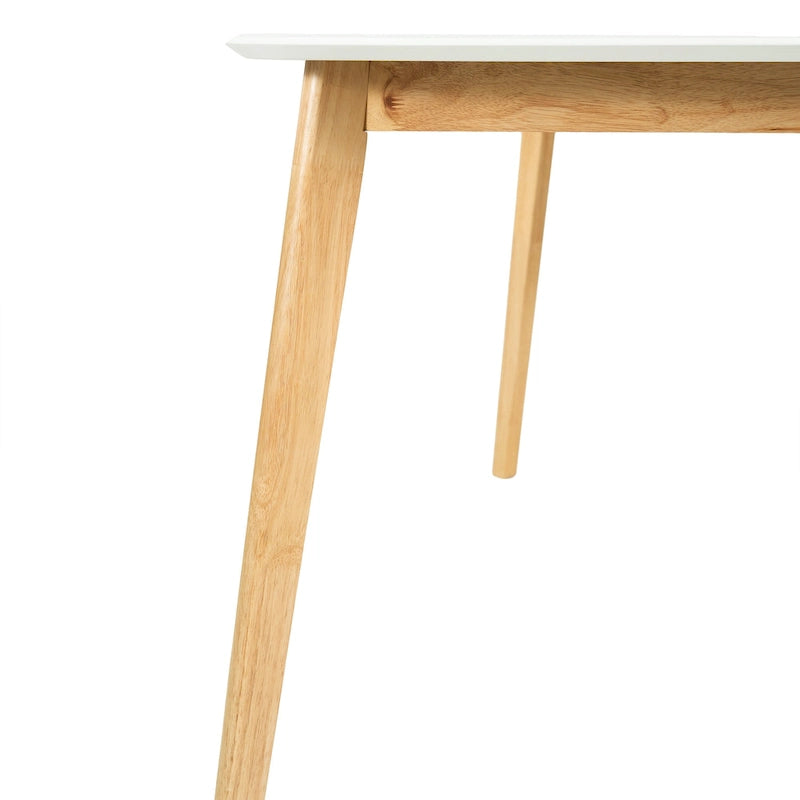 Ensemble de salle à manger 5 pièces en bois, comprenant une table à manger rectangulaire et 4 chaises rembourrées, pour la maison ou l'appartement