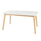 Ensemble de salle à manger 5 pièces en bois, comprenant une table à manger rectangulaire et 4 chaises rembourrées, pour la maison ou l'appartement
