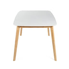 Ensemble de salle à manger 5 pièces en bois, comprenant une table à manger rectangulaire et 4 chaises rembourrées, pour la maison ou l'appartement