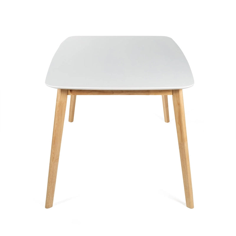 Ensemble de salle à manger 5 pièces en bois, comprenant une table à manger rectangulaire et 4 chaises rembourrées, pour la maison ou l'appartement