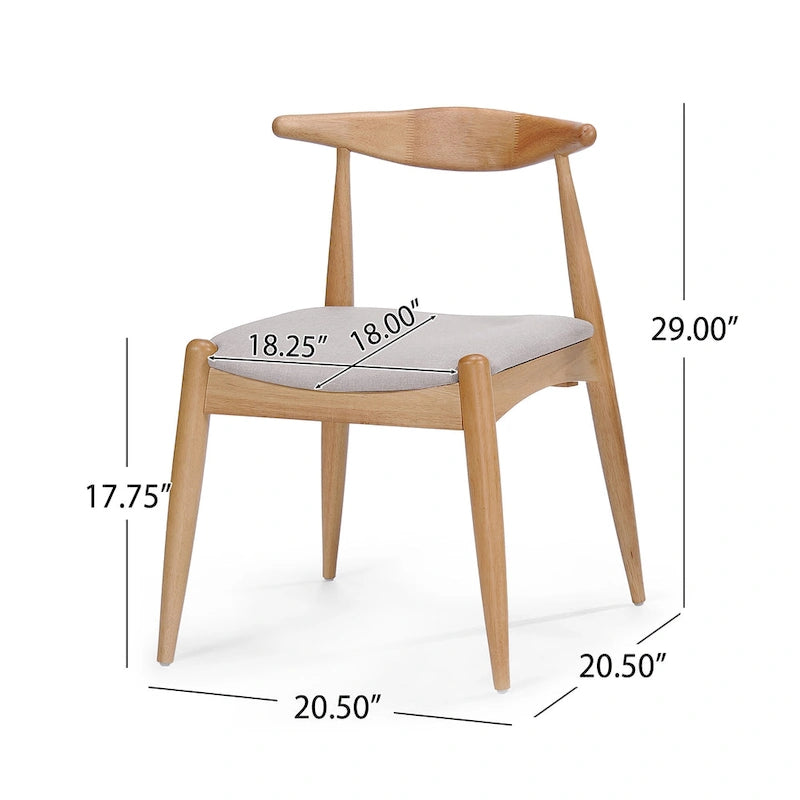 Ensemble de salle à manger 5 pièces en bois, comprenant une table à manger rectangulaire et 4 chaises rembourrées, pour la maison ou l'appartement
