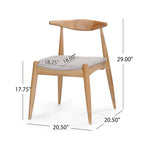 Ensemble de salle à manger 5 pièces en bois, comprenant une table à manger rectangulaire et 4 chaises rembourrées, pour la maison ou l'appartement