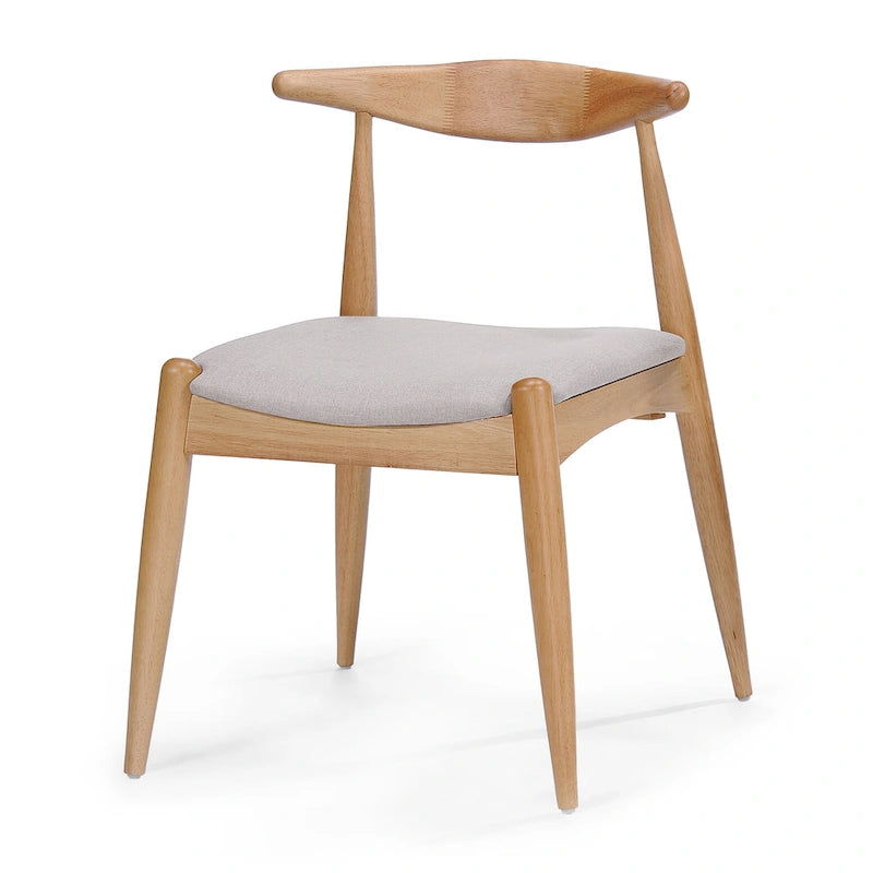 Ensemble de salle à manger 5 pièces en bois, comprenant une table à manger rectangulaire et 4 chaises rembourrées, pour la maison ou l'appartement