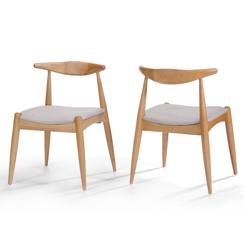 Ensemble de salle à manger 5 pièces en bois, comprenant une table à manger rectangulaire et 4 chaises rembourrées, pour la maison ou l'appartement