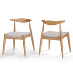 Ensemble de salle à manger 5 pièces en bois, comprenant une table à manger rectangulaire et 4 chaises rembourrées, pour la maison ou l'appartement