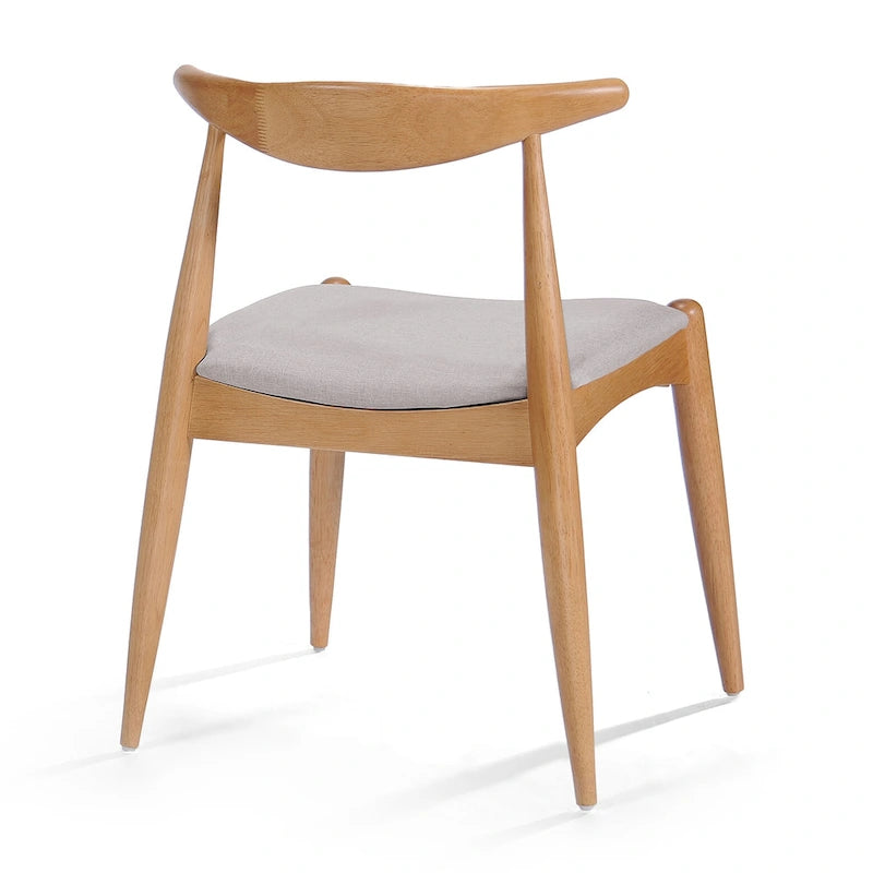 Ensemble de salle à manger 5 pièces en bois, comprenant une table à manger rectangulaire et 4 chaises rembourrées, pour la maison ou l'appartement