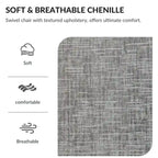 Fauteuil pivotant en chenille avec rotation à 360° et base en bois