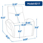 Fauteuil inclinable électrique pivotant et à bascule en cuir véritable 270 pour personnes âgées, canapé simple de salon avec support lombaire et accoudoirs roulés