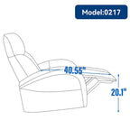 Fauteuil inclinable électrique pivotant et à bascule en cuir véritable 270 pour personnes âgées, canapé simple de salon avec support lombaire et accoudoirs roulés