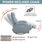 Fauteuil inclinable électrique pivotant et à bascule en cuir véritable 270 pour personnes âgées, canapé simple de salon avec support lombaire et accoudoirs roulés