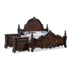 Chambre à coucher 3 pièces en bois de cerisier foncé Eugene Traditional de Furniture of America