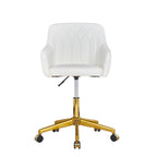 VECELO Chaises de bureau modernes réglables en hauteur, pivotantes à 360° avec base en métal