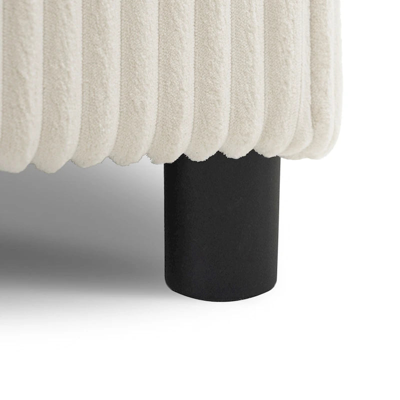 Canapé d'angle en velours côtelé avec haut-parleurs Bluetooth, canapé en L