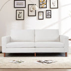 Canapé-lit futon convertible moderne en chenille, canapé 2 places de 210 cm avec accoudoirs carrés pour salon