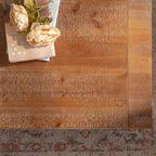 Table basse rectangulaire en bois massif pour salon, grande table basse rustique à 2 niveaux avec étagère de rangement