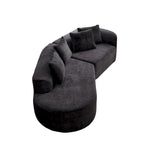 Canapé d'angle profond 114 Chenille avec 4 coussins