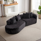 Canapé d'angle profond 114 Chenille avec 4 coussins