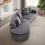 Canapé d'angle profond 114 Chenille avec 4 coussins