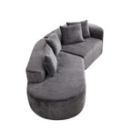 Canapé d'angle profond 114 Chenille avec 4 coussins