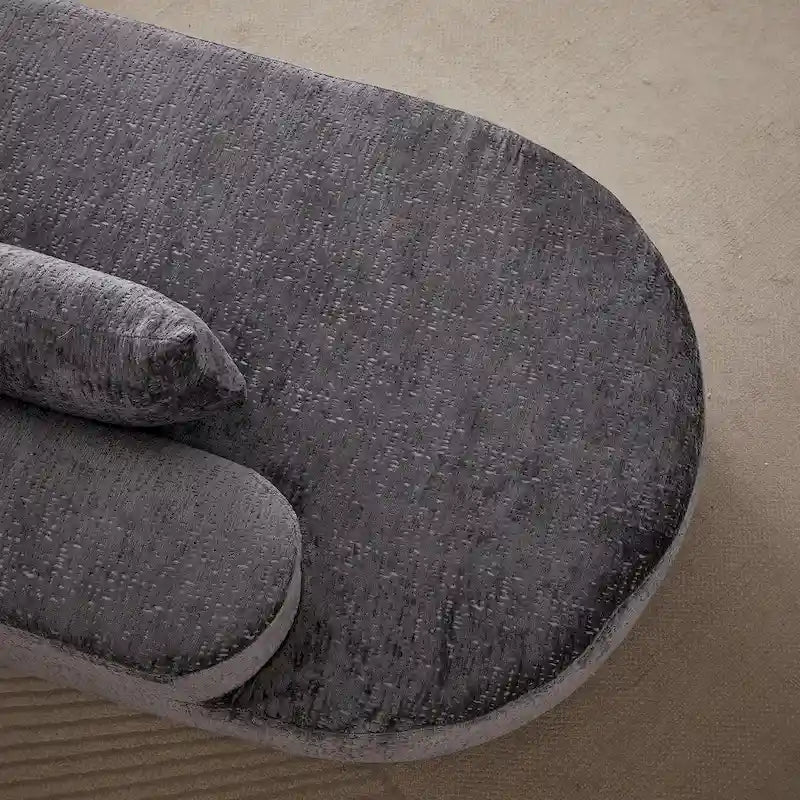Canapé d'angle profond 114 Chenille avec 4 coussins