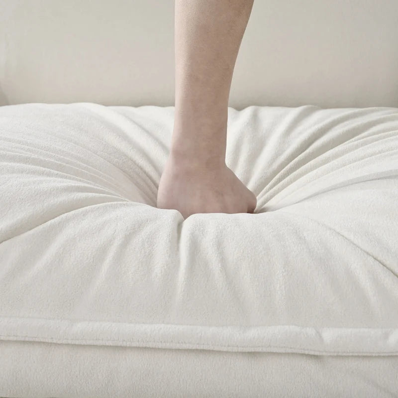 Ensemble canapé et fauteuil nuage en chenille 3 pièces avec sièges profonds et 3 oreillers
