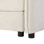 Ensemble canapé et fauteuil nuage en chenille 3 pièces avec sièges profonds et 3 oreillers