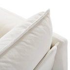 Ensemble canapé et fauteuil nuage en chenille 3 pièces avec sièges profonds et 3 oreillers