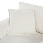 Ensemble canapé et fauteuil nuage en chenille 3 pièces avec sièges profonds et 3 oreillers