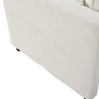 Ensemble canapé et fauteuil nuage en chenille 3 pièces avec sièges profonds et 3 oreillers