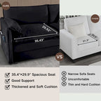 Ensemble canapé et fauteuil nuage en chenille 3 pièces avec sièges profonds et 3 oreillers