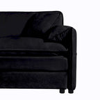 Ensemble canapé et fauteuil nuage en chenille 3 pièces avec sièges profonds et 3 oreillers