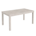 Table de salle à manger 6 places en bois de chêne massif, 160 cm, pour intérieur et extérieur avec pieds en bois massif
