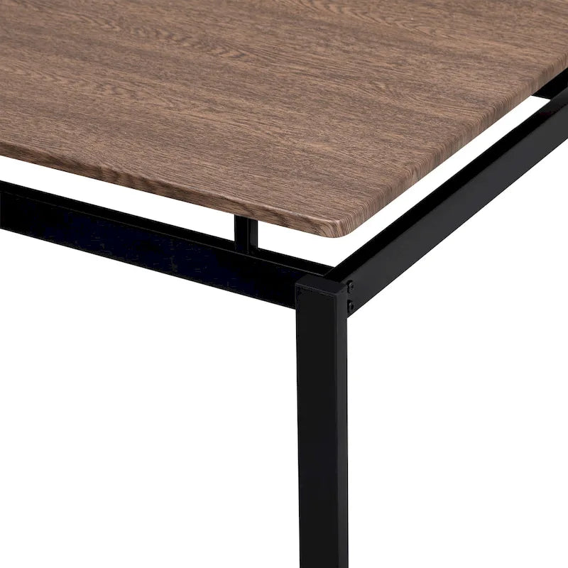 Ensemble table de bar industrielle 5 pièces avec table rectangulaire et 4 chaises
