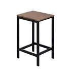 Ensemble table de bar industrielle 5 pièces avec table rectangulaire et 4 chaises