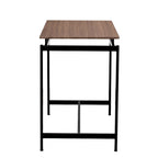 Ensemble table de bar industrielle 5 pièces avec table rectangulaire et 4 chaises