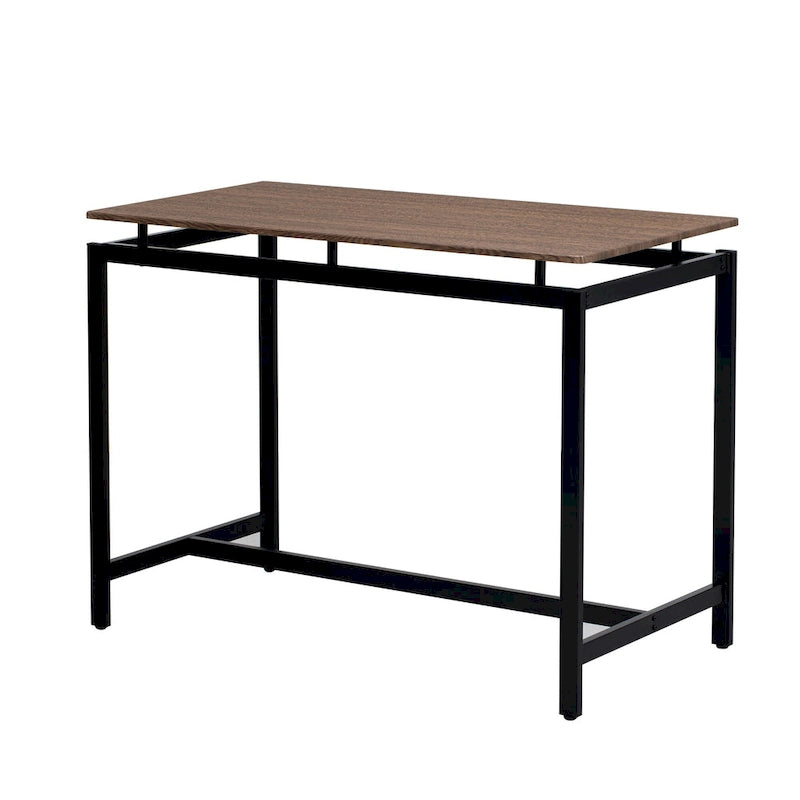 Ensemble table de bar industrielle 5 pièces avec table rectangulaire et 4 chaises