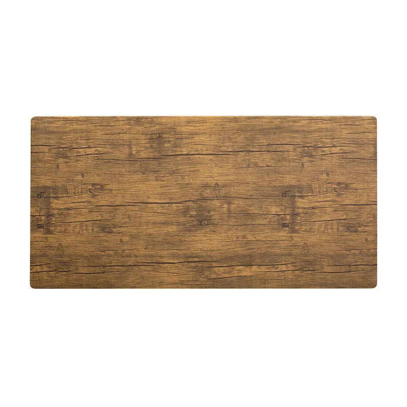 Ensemble table de bar industrielle 5 pièces avec table rectangulaire et 4 chaises