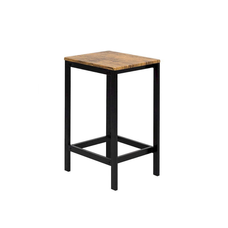 Ensemble table de bar industrielle 5 pièces avec table rectangulaire et 4 chaises