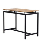 Ensemble table de bar industrielle 5 pièces avec table rectangulaire et 4 chaises
