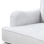 Fauteuil d'appoint en tissu chenille avec pieds rétro en bois, coussin en mousse haute densité et ressorts, et capacité de poids de 136 kg