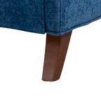 Fauteuil d'appoint en tissu chenille avec pieds rétro en bois, coussin en mousse haute densité et ressorts, et capacité de poids de 136 kg