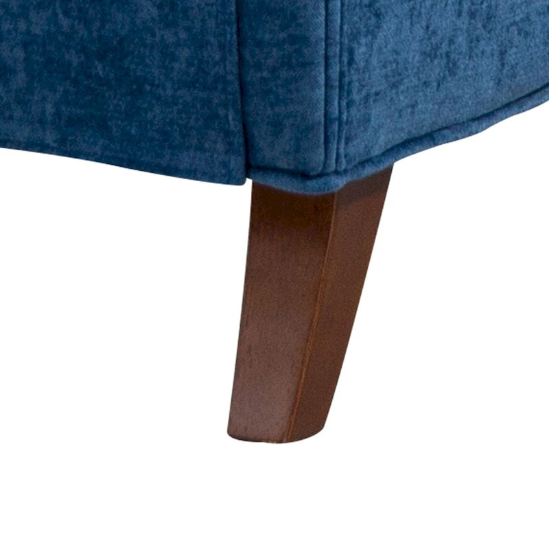 Fauteuil d'appoint en tissu chenille avec pieds rétro en bois, coussin en mousse haute densité et ressorts, et capacité de poids de 136 kg