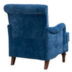 Fauteuil d'appoint en tissu chenille avec pieds rétro en bois, coussin en mousse haute densité et ressorts, et capacité de poids de 136 kg