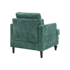 Fauteuil d'appoint en chenille moderne Emerald 29,53 avec cadre en bois massif et coussins