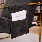 Fauteuil avec cadre en métal et accents dorés de 30,7 po (ensemble de 2)