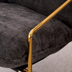 Fauteuil avec cadre en métal et accents dorés de 30,7 po (ensemble de 2)