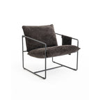 Fauteuil avec cadre en métal et accents dorés de 30,7 po (ensemble de 2)