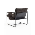 Fauteuil avec cadre en métal et accents dorés de 30,7 po (ensemble de 2)
