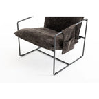 Fauteuil avec cadre en métal et accents dorés de 30,7 po (ensemble de 2)