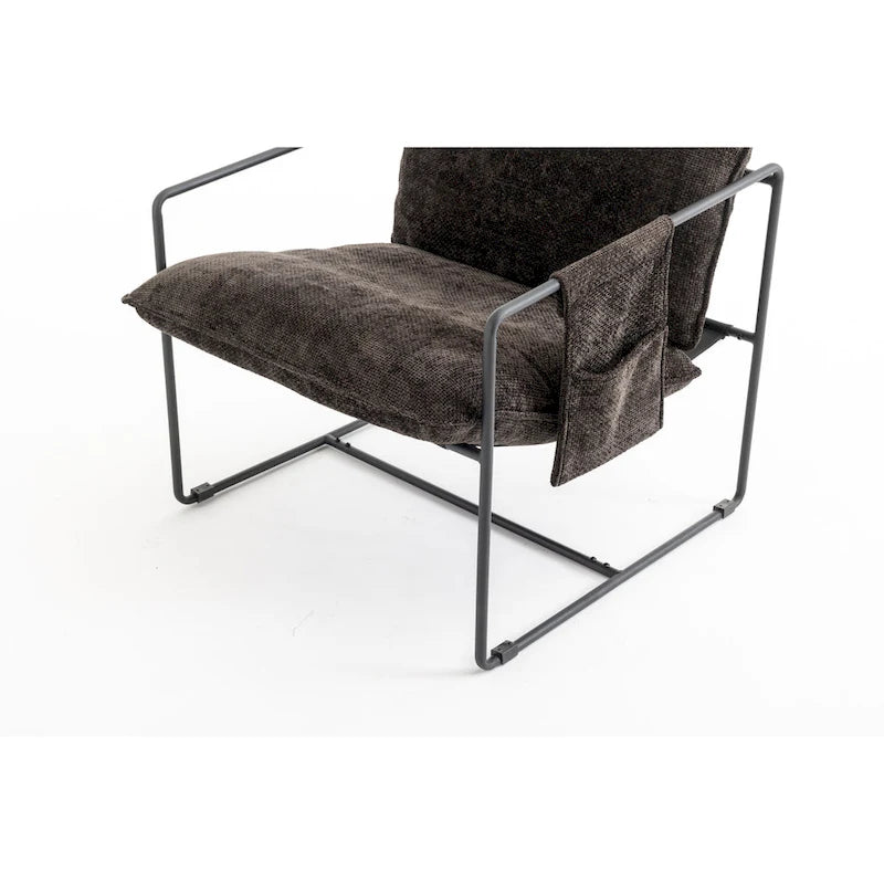 Fauteuil avec cadre en métal et accents dorés de 30,7 po (ensemble de 2)